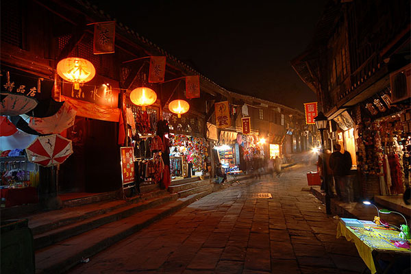 重庆-磁器口-夜景